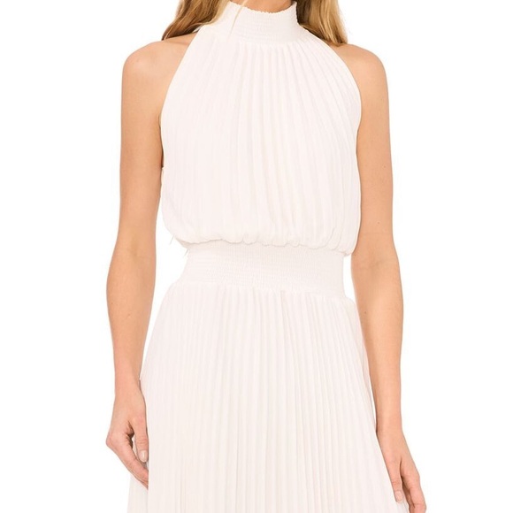 NWT CeCe Pleated Halter Midi Dress sz XS - NWT & Medium Like New - Picture 2 of 11